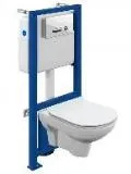 Комплект Cersanit CITY CO DPL EO slim Инсталляция Cersanit LINK PRO кнопка INTERA стекло белый